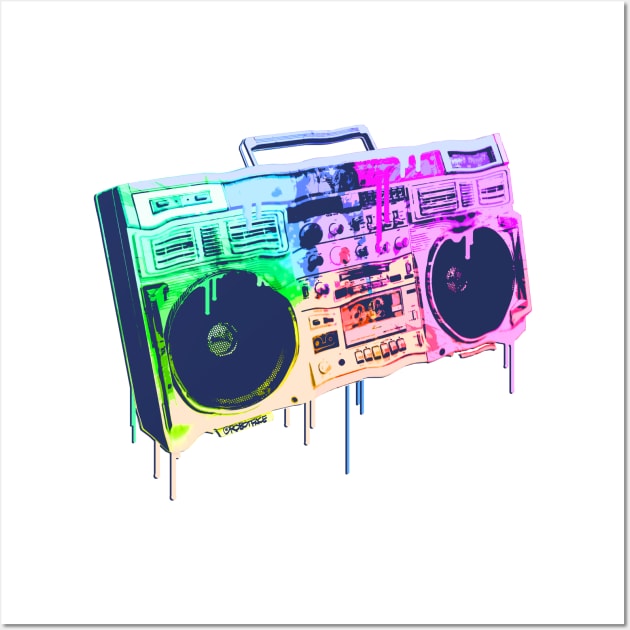 Epic Melting Boombox Wall Art by robotface